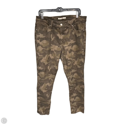 Jeans Skinny By Levis In Camouflage Print, Size: 18