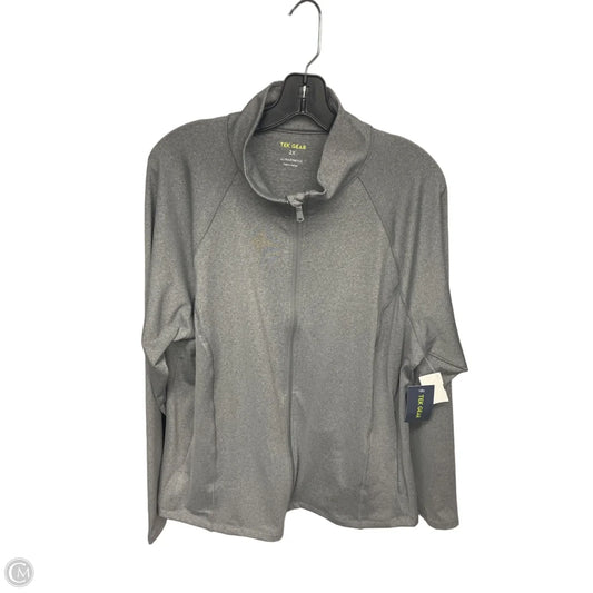 Athletic Jacket By Tek Gear In Grey, Size: 2x