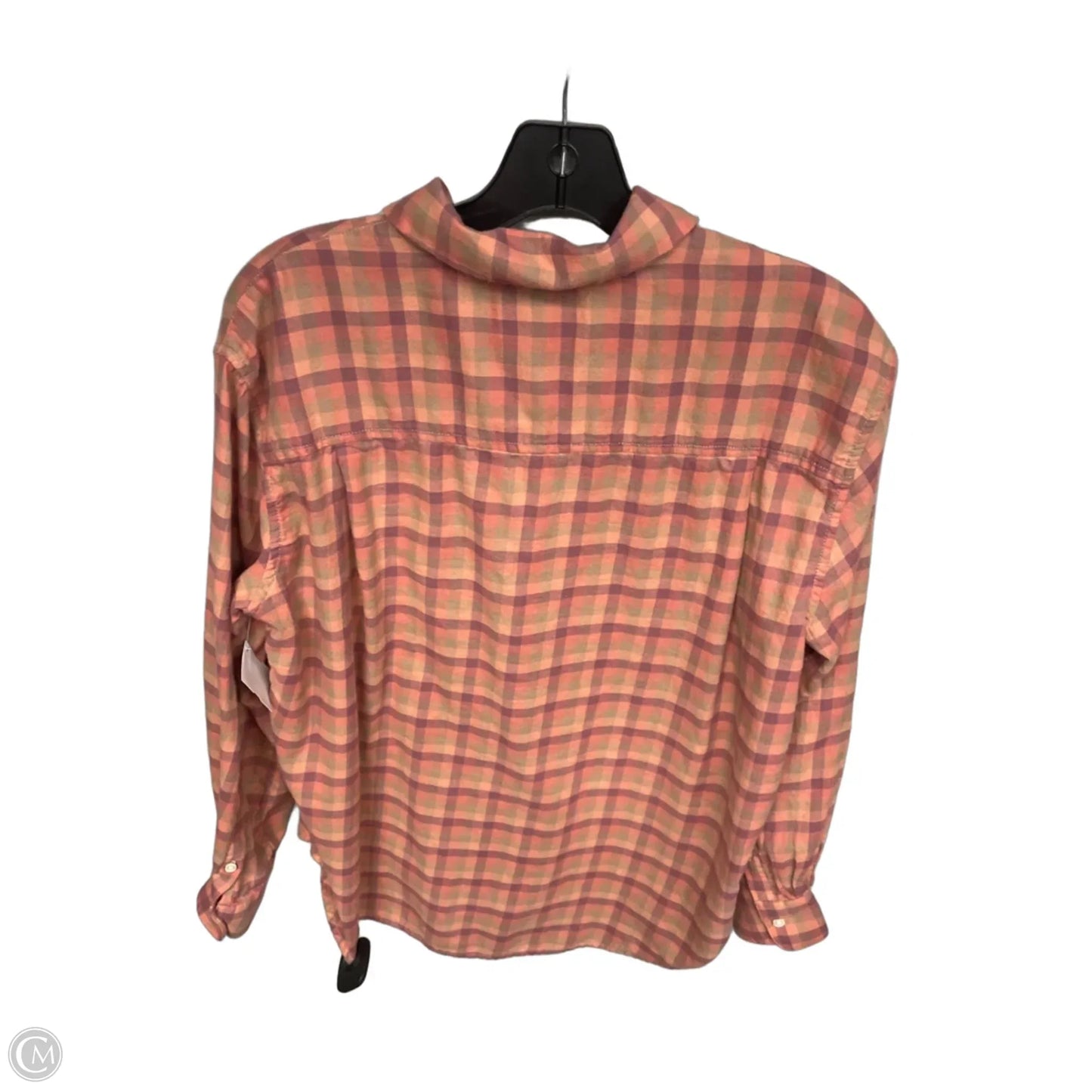 Top Long Sleeve By Birds Of Paradis By Trovata In Plaid Pattern, Size: S
