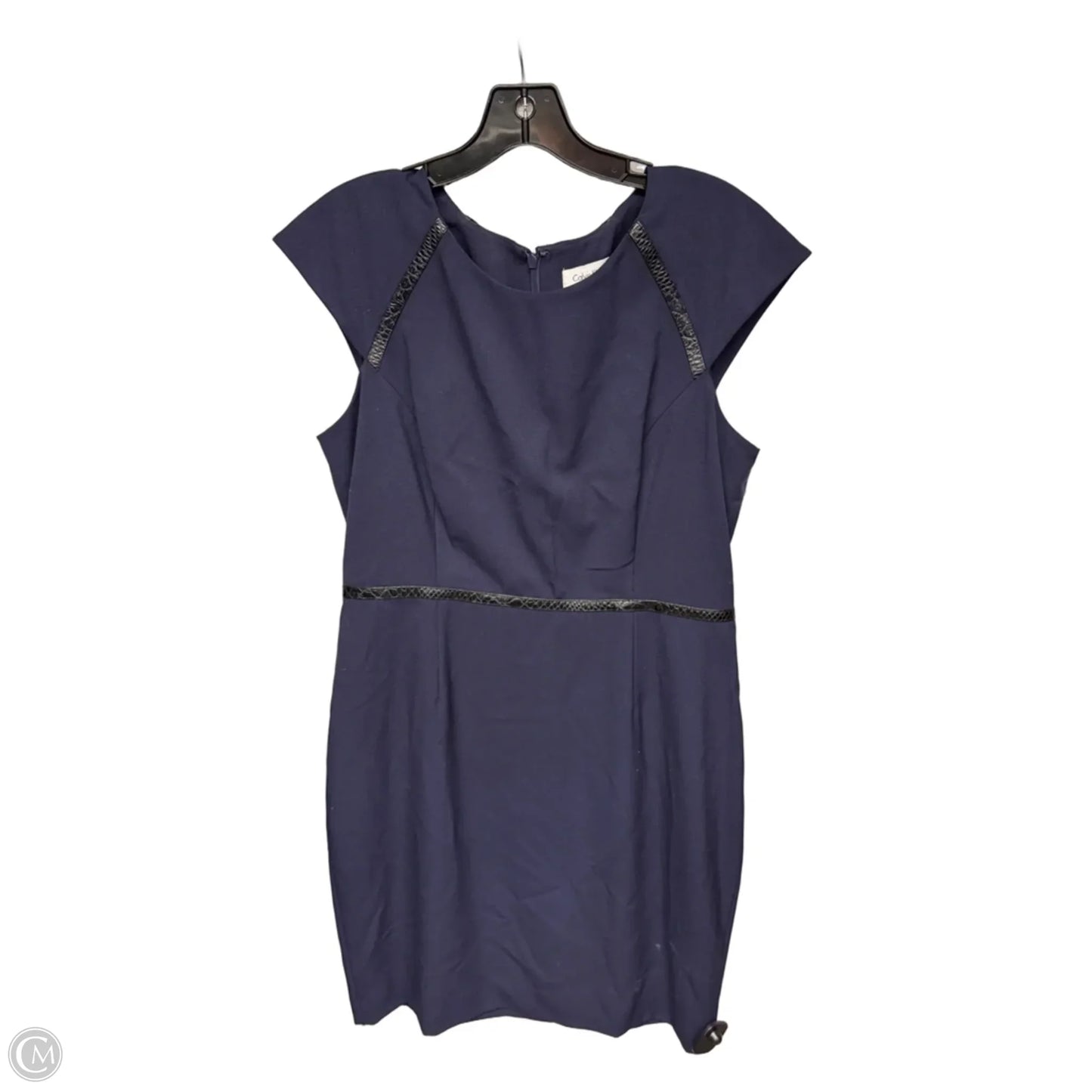 Dress Work By Calvin Klein In Navy, Size: 12