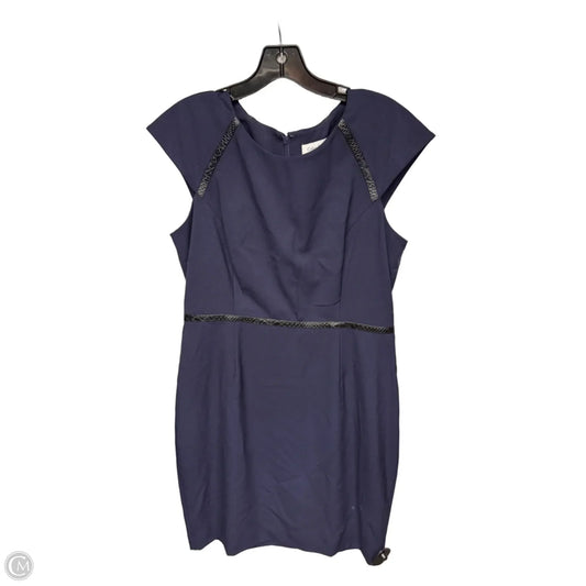 Dress Work By Calvin Klein In Navy, Size: 12