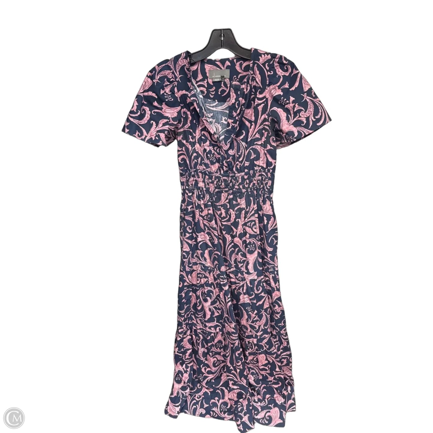 Dress Casual Maxi By Anthropologie In Blue & Pink, Size: Xs