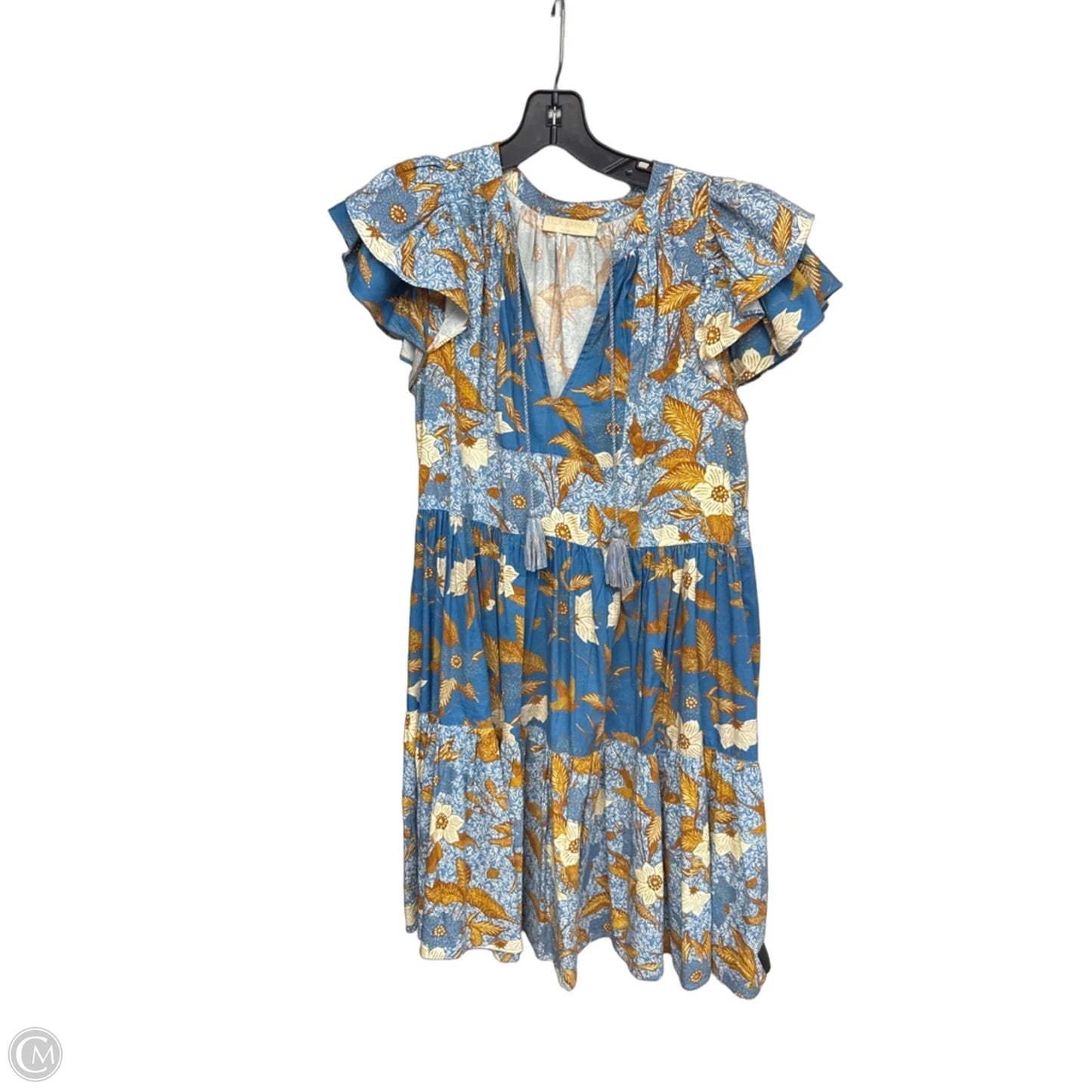 Dress Casual Midi By Ulla Johnson In Blue & Orange, Size: 0
