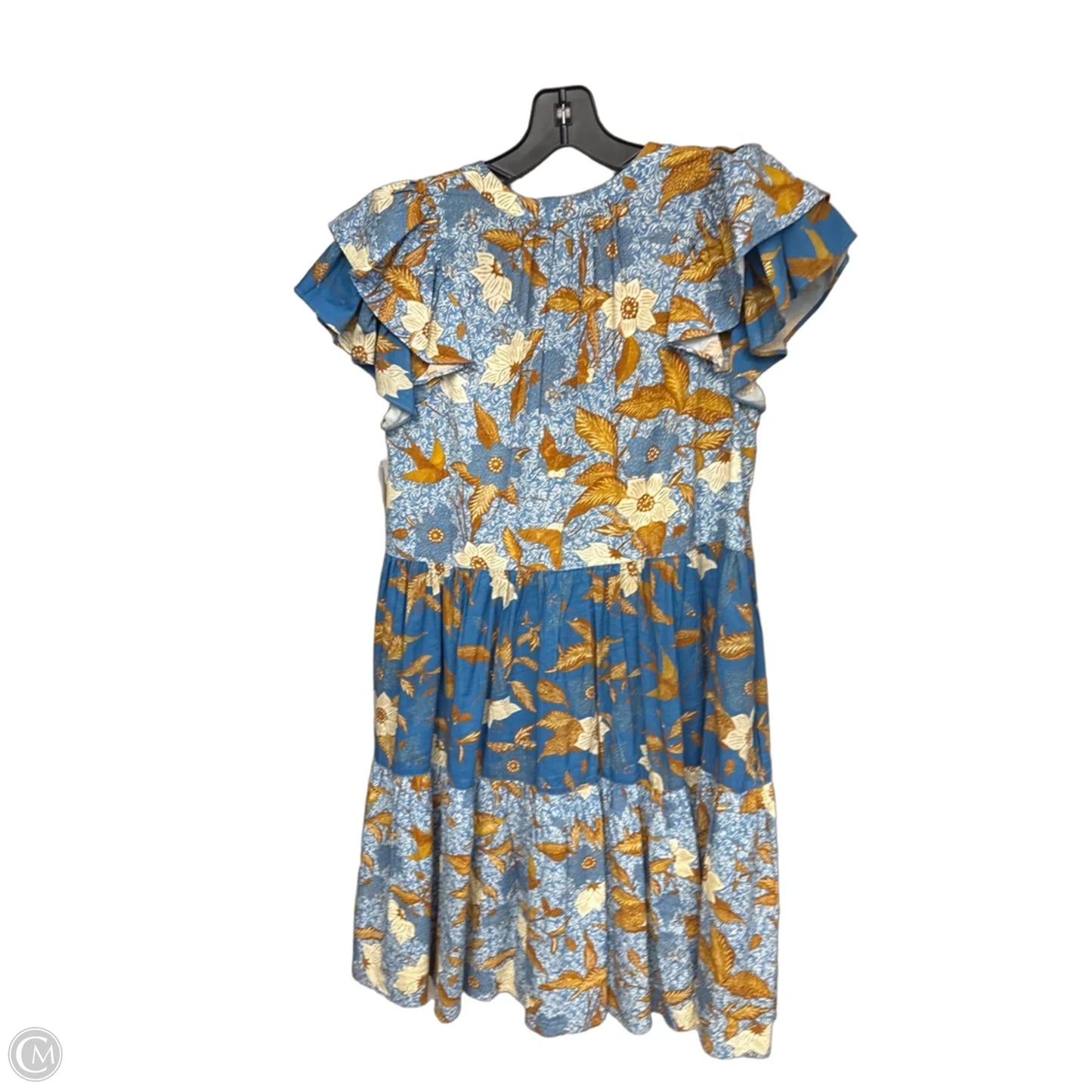 Dress Casual Midi By Ulla Johnson In Blue & Orange, Size: 0