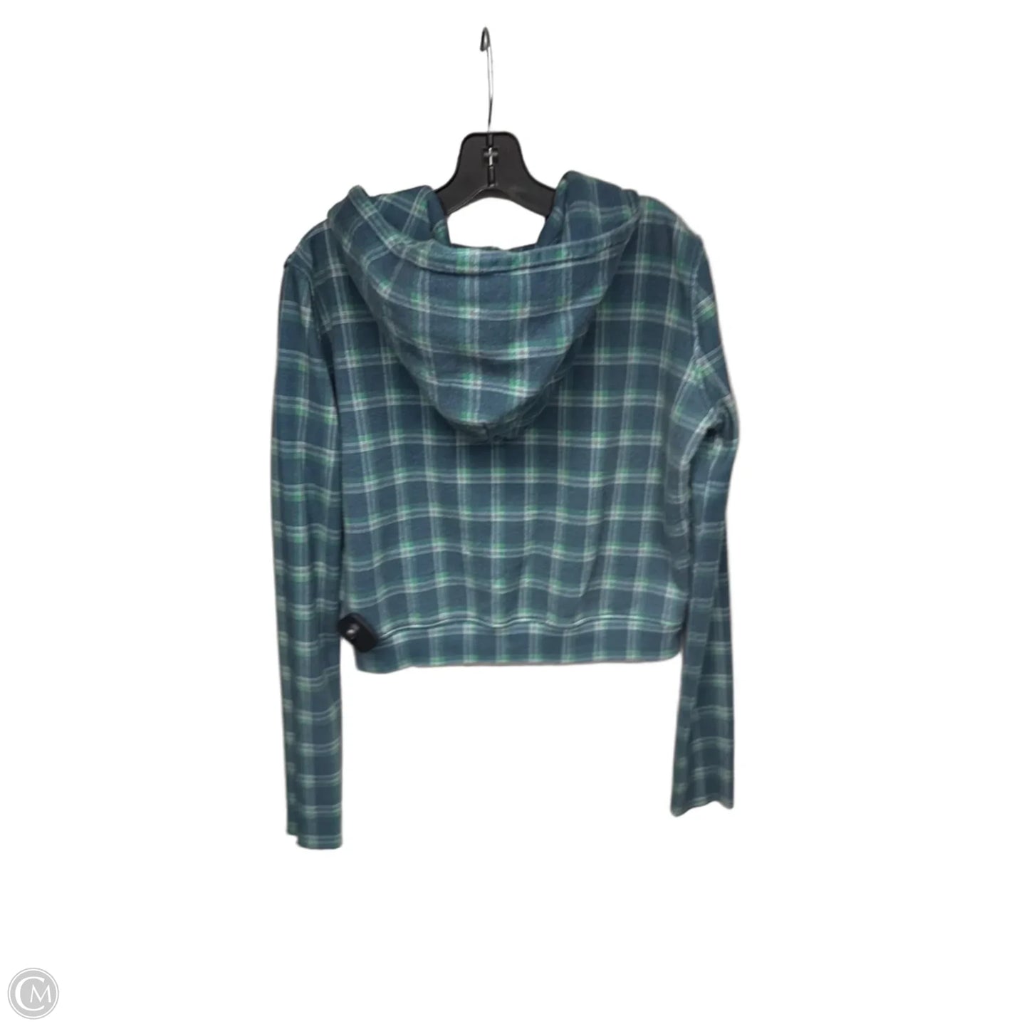 Sweatshirt Hoodie By Frank And Eileen In Plaid Pattern, Size: M