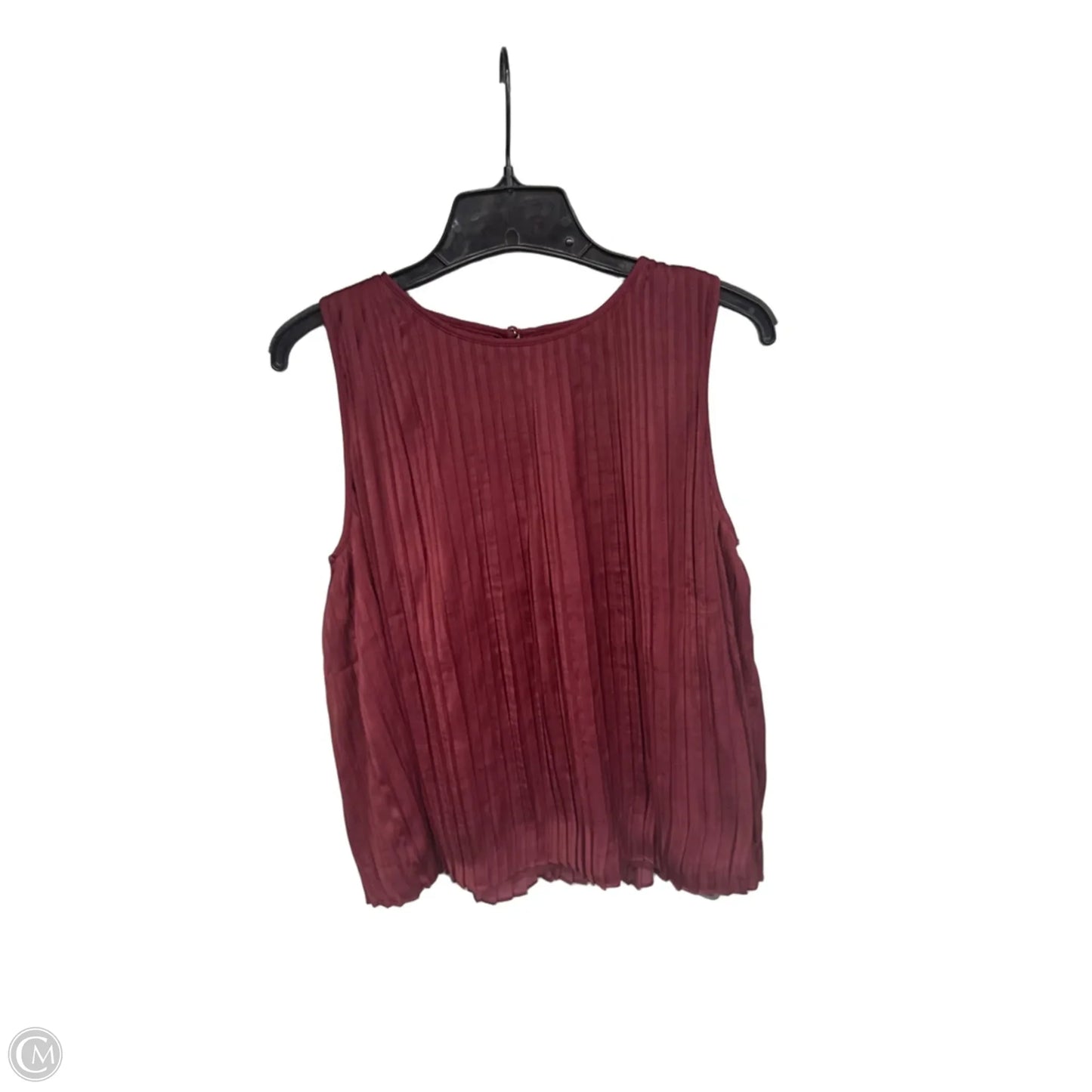Top Sleeveless By Banana Republic In Maroon, Size: M