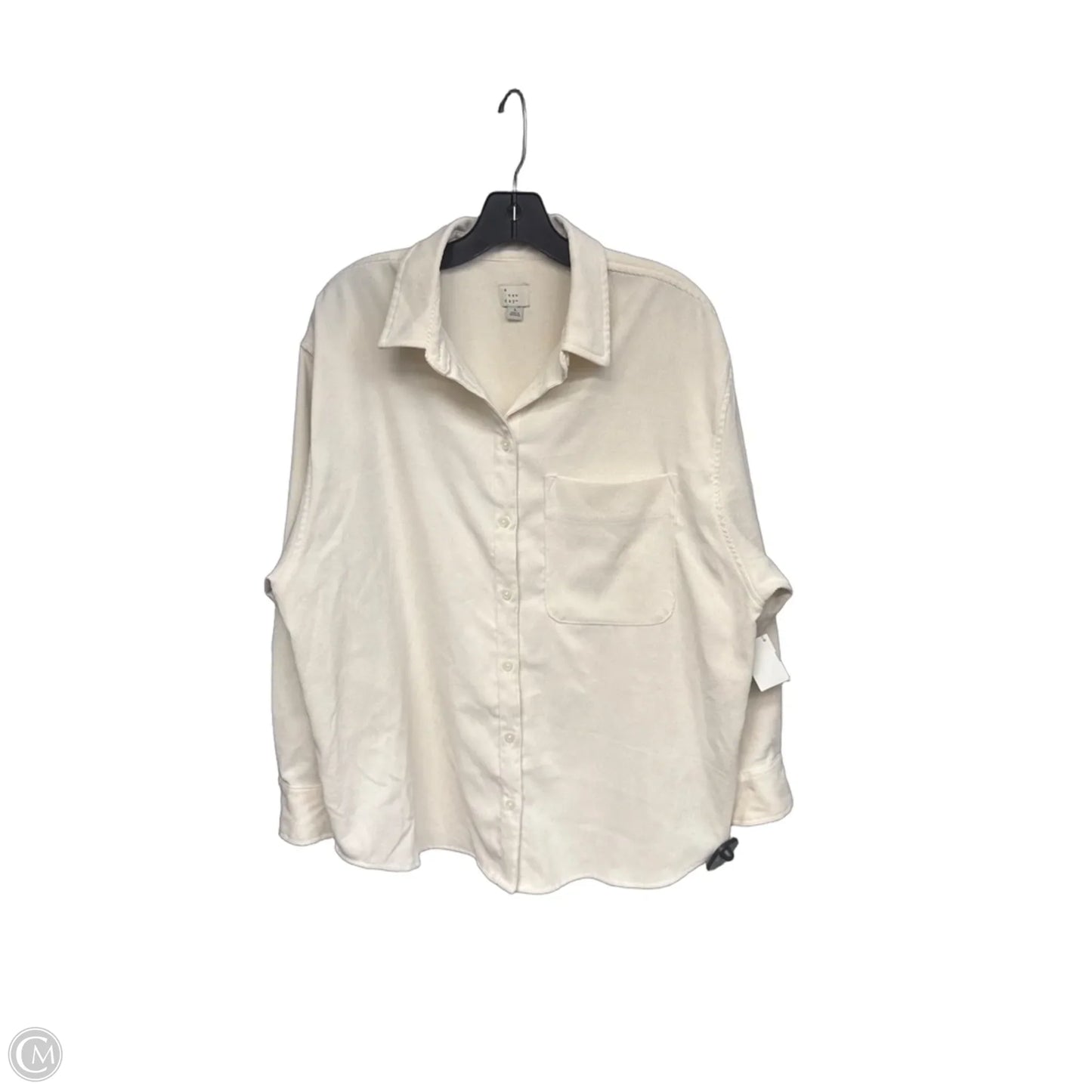 Top Long Sleeve By A New Day In Cream, Size: L