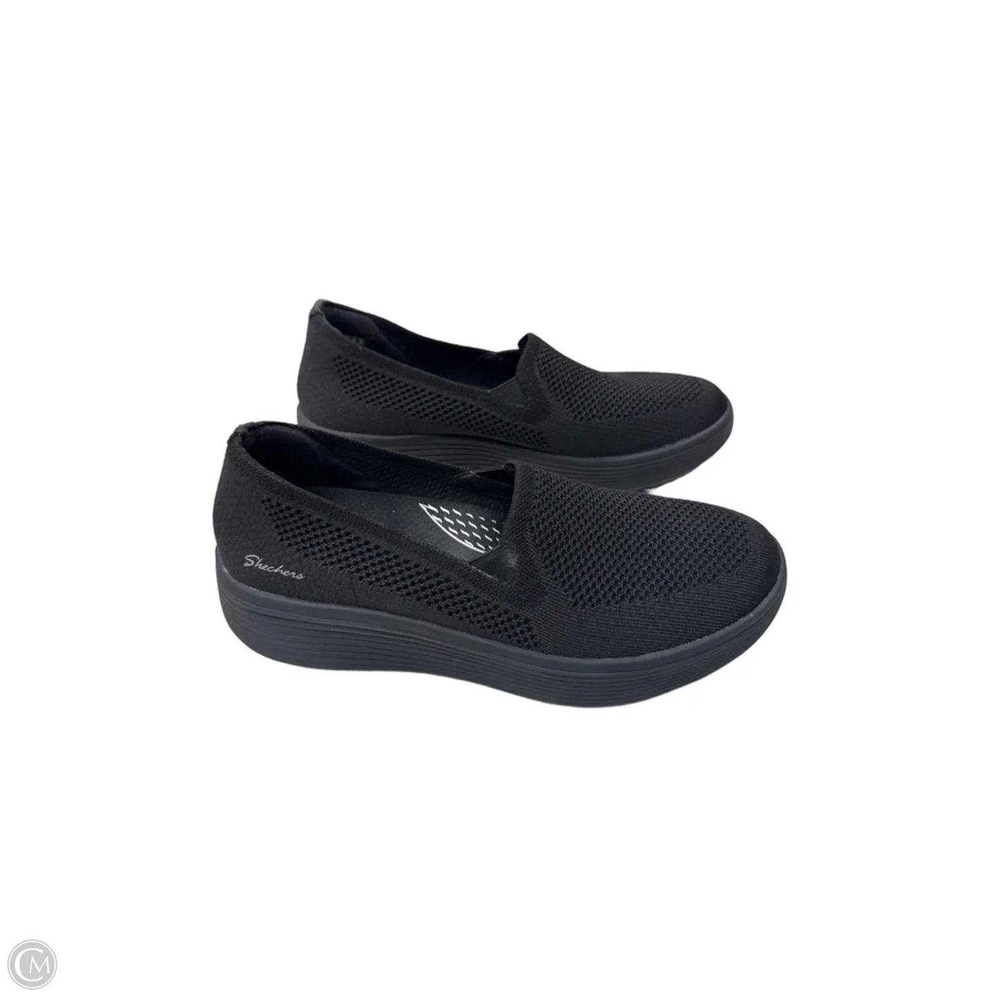 Shoes Heels Wedge By Skechers In Black, Size: 9