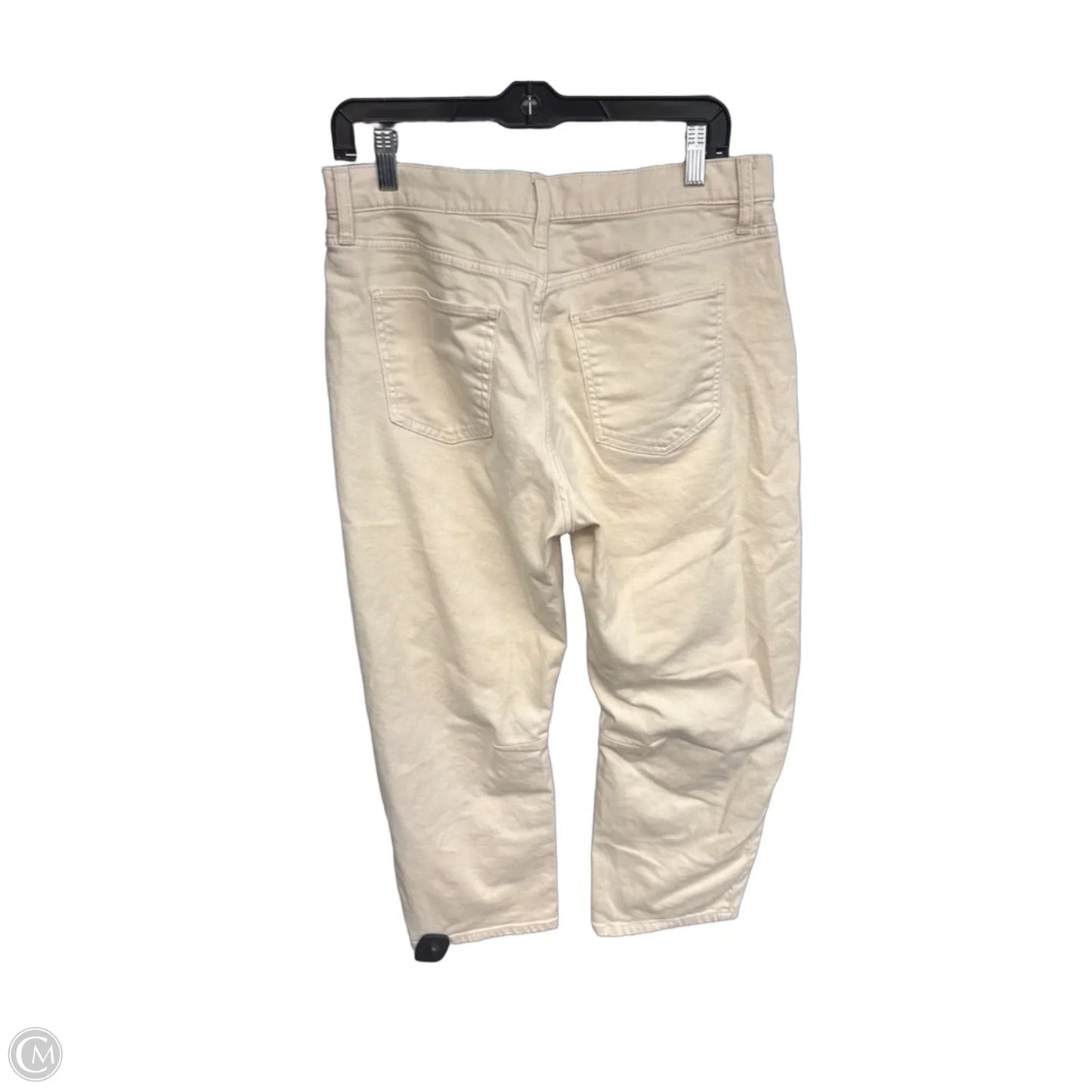 Jeans Wide Leg By Banana Republic In Cream Denim, Size: 10