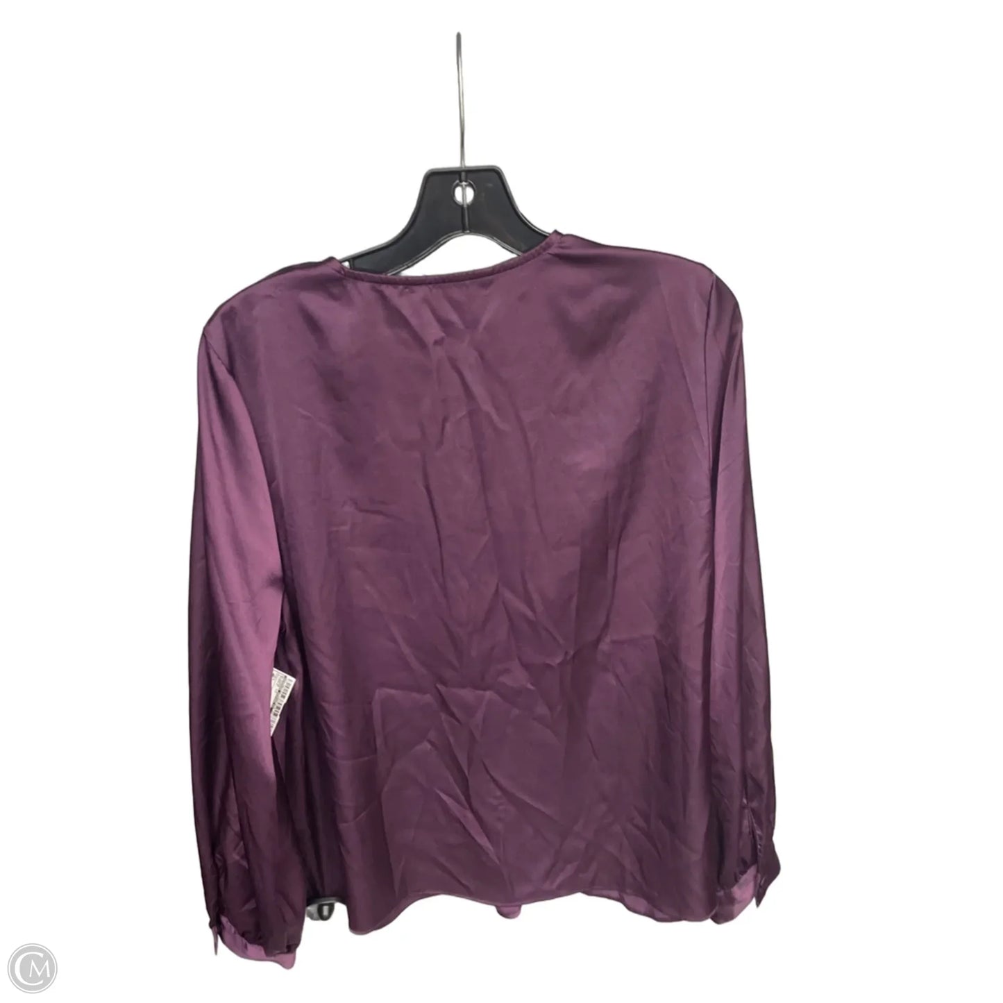 Blouse Long Sleeve By Banana Republic In Purple, Size: L