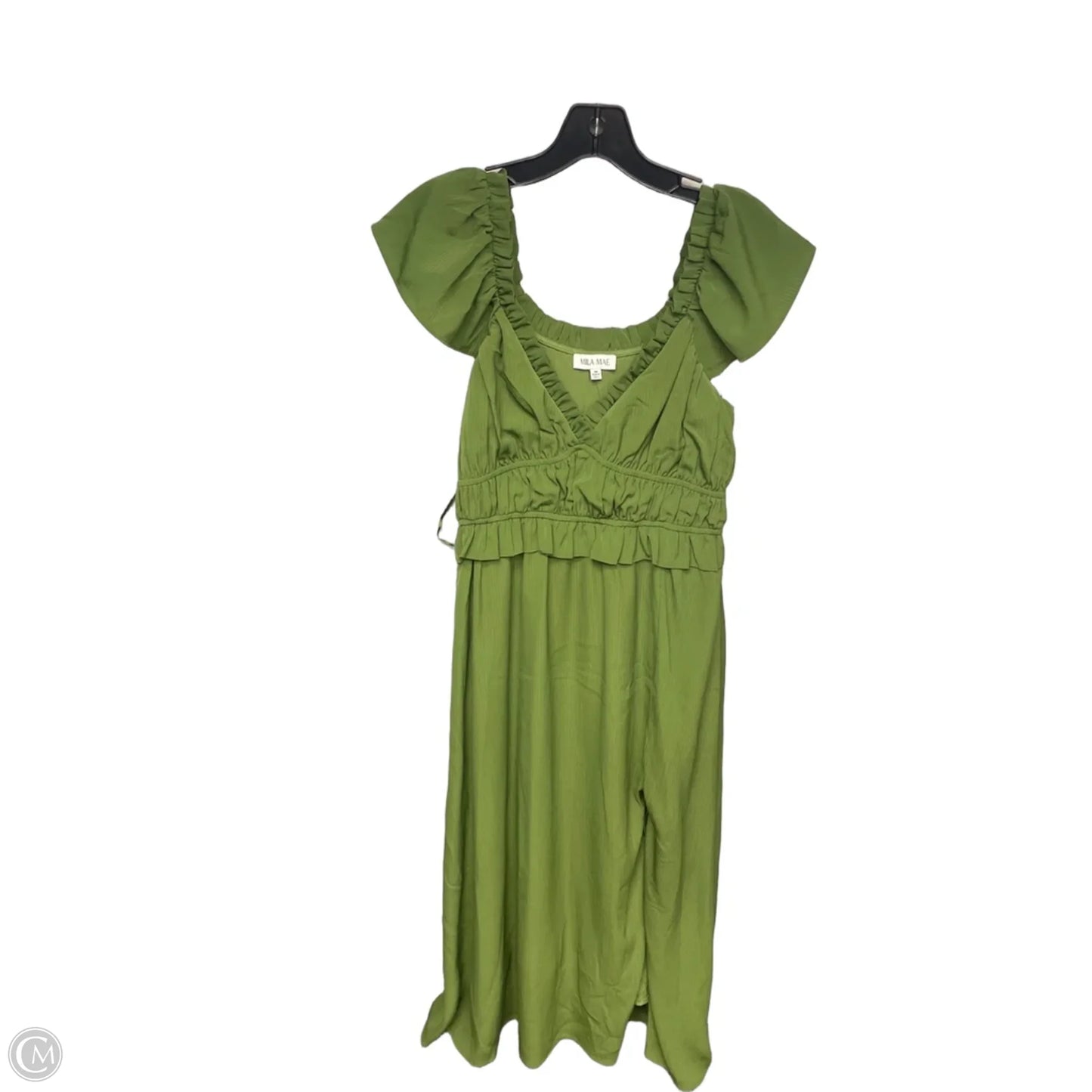 Dress Party Midi By Clothes Mentor In Green, Size: M