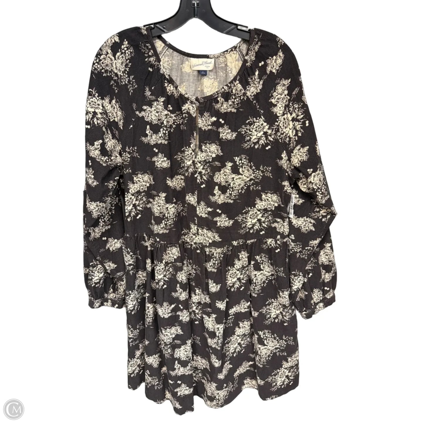 Dress Casual Midi By Universal Thread In Brown & Cream, Size: L