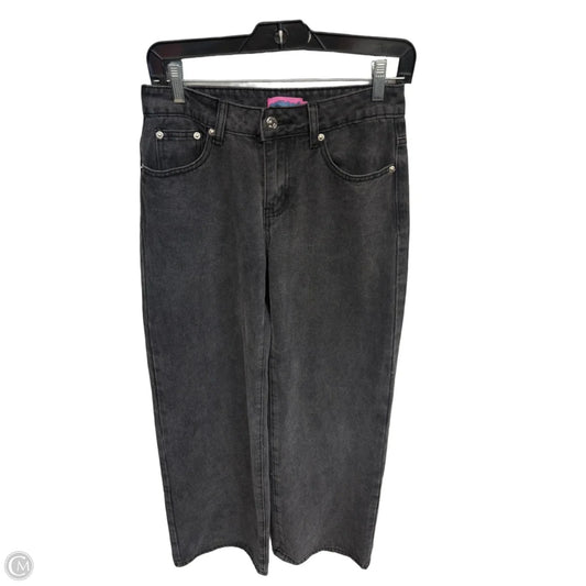 Jeans Wide Leg By Edikted In Black Denim, Size: Xs