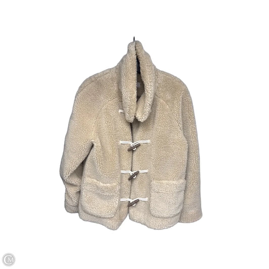 Jacket Faux Fur & Sherpa By Loft In Tan, Size: M