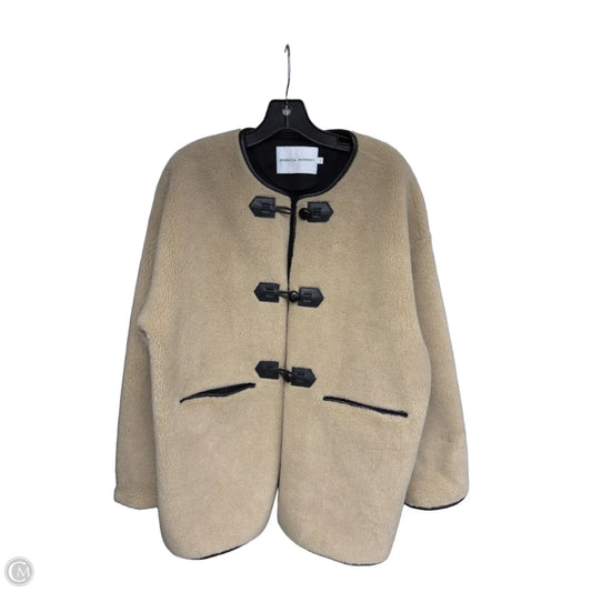 Coat Designer By Rebecca Minkoff In Black & Tan, Size: L