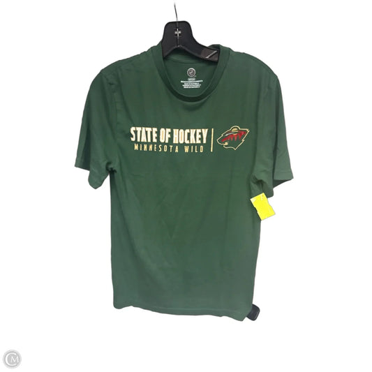 Athletic Top Short Sleeve By Nhl In Green, Size: S