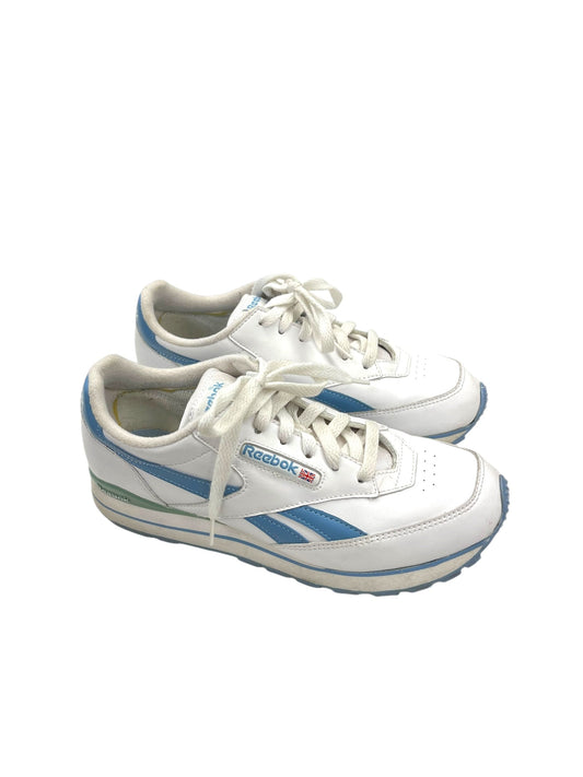 Shoes Athletic By Reebok In White Blue, Size: 8