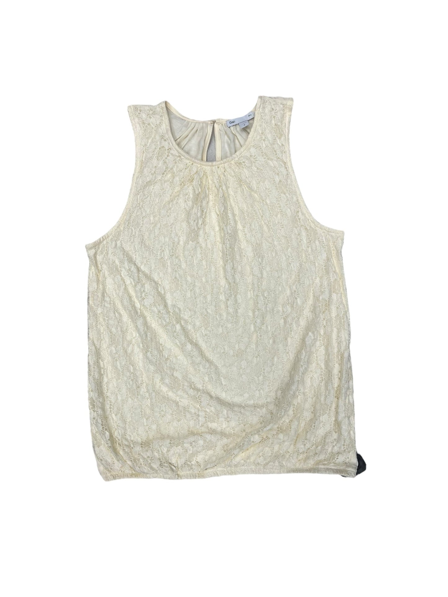 Cream Top Sleeveless Gap, Size S