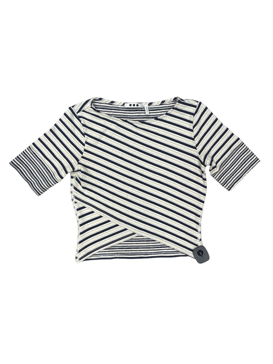 Striped Pattern Top Short Sleeve Three Dots, Size Xs