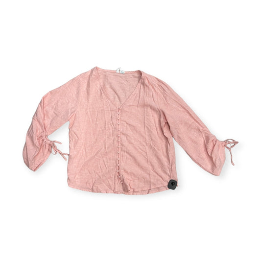 Pink Top Long Sleeve Cynthia Rowley, Size M