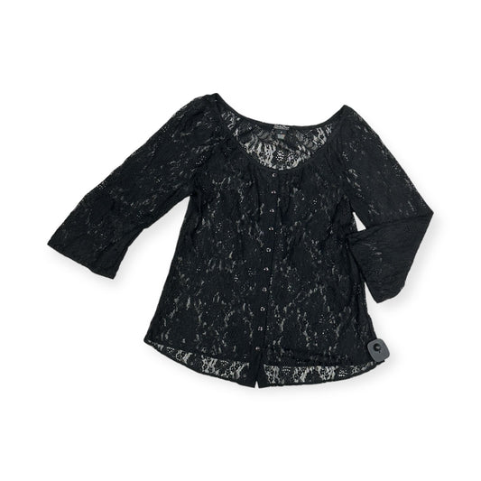 Top 3/4 Sleeve By Lucky Brand In Black, Size: S