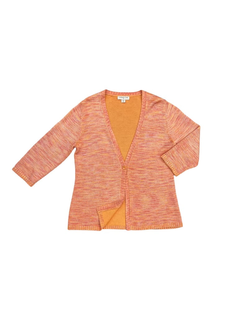 Sweater Cardigan By Coldwater Creek In Orange, Size: M