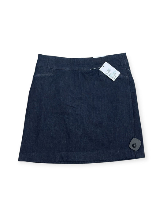 Skirt Midi By Croft And Barrow In Blue Denim, Size: 6