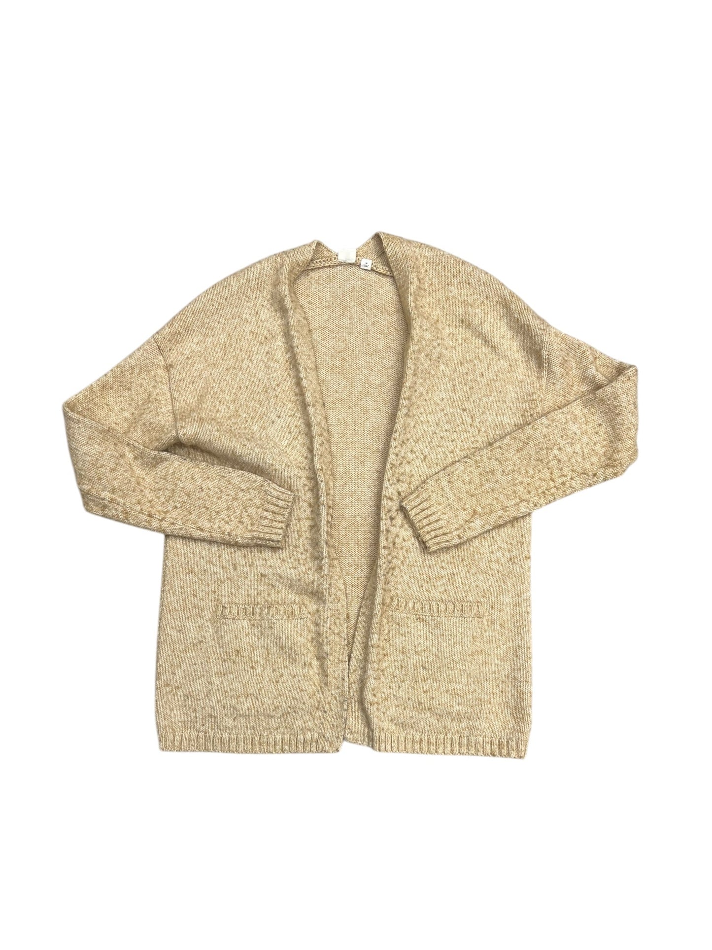 Sweater Cardigan By Gap In Tan, Size: M