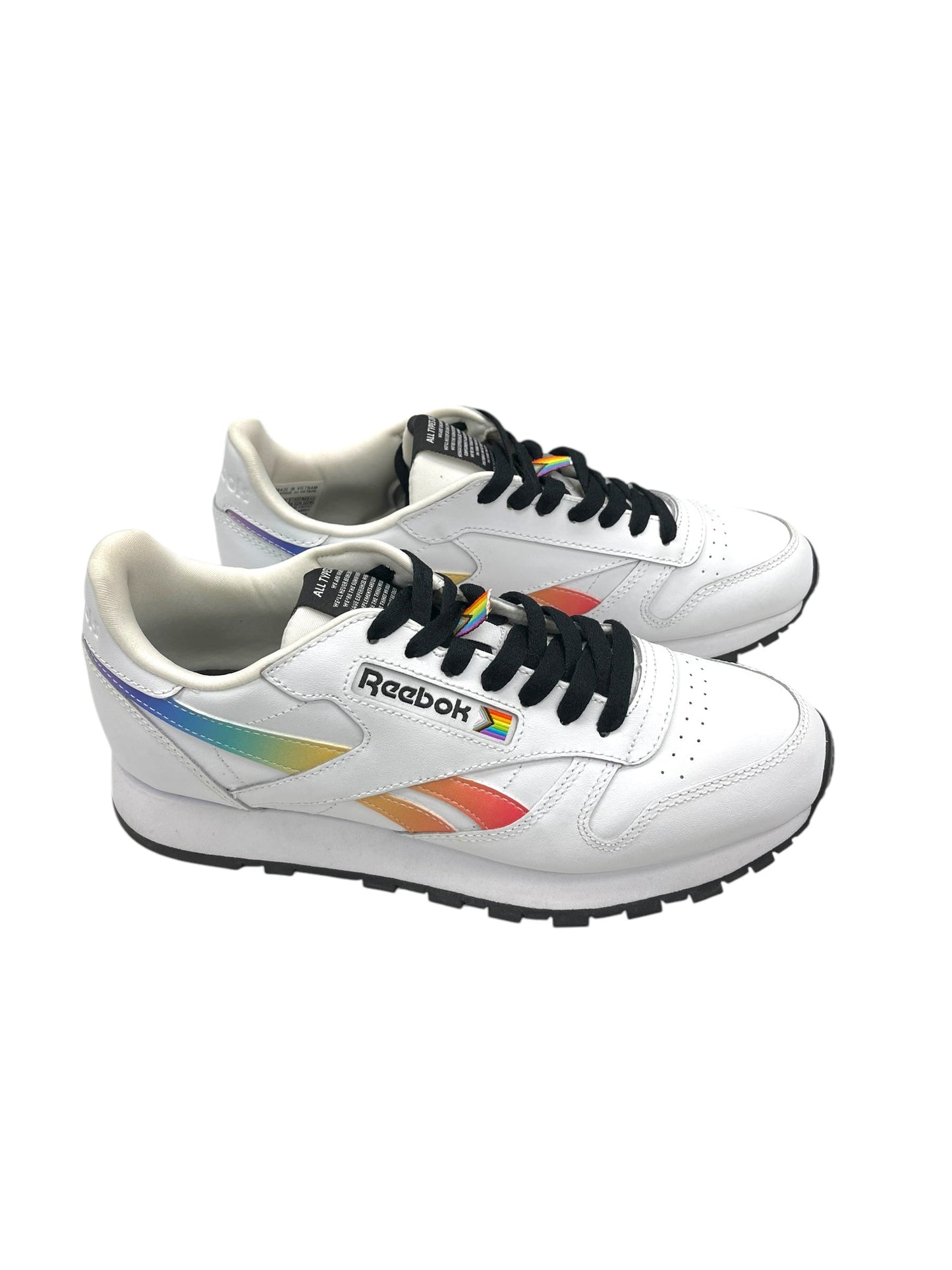 Shoes Athletic By Reebok In Rainbow Print, Size: 6.5