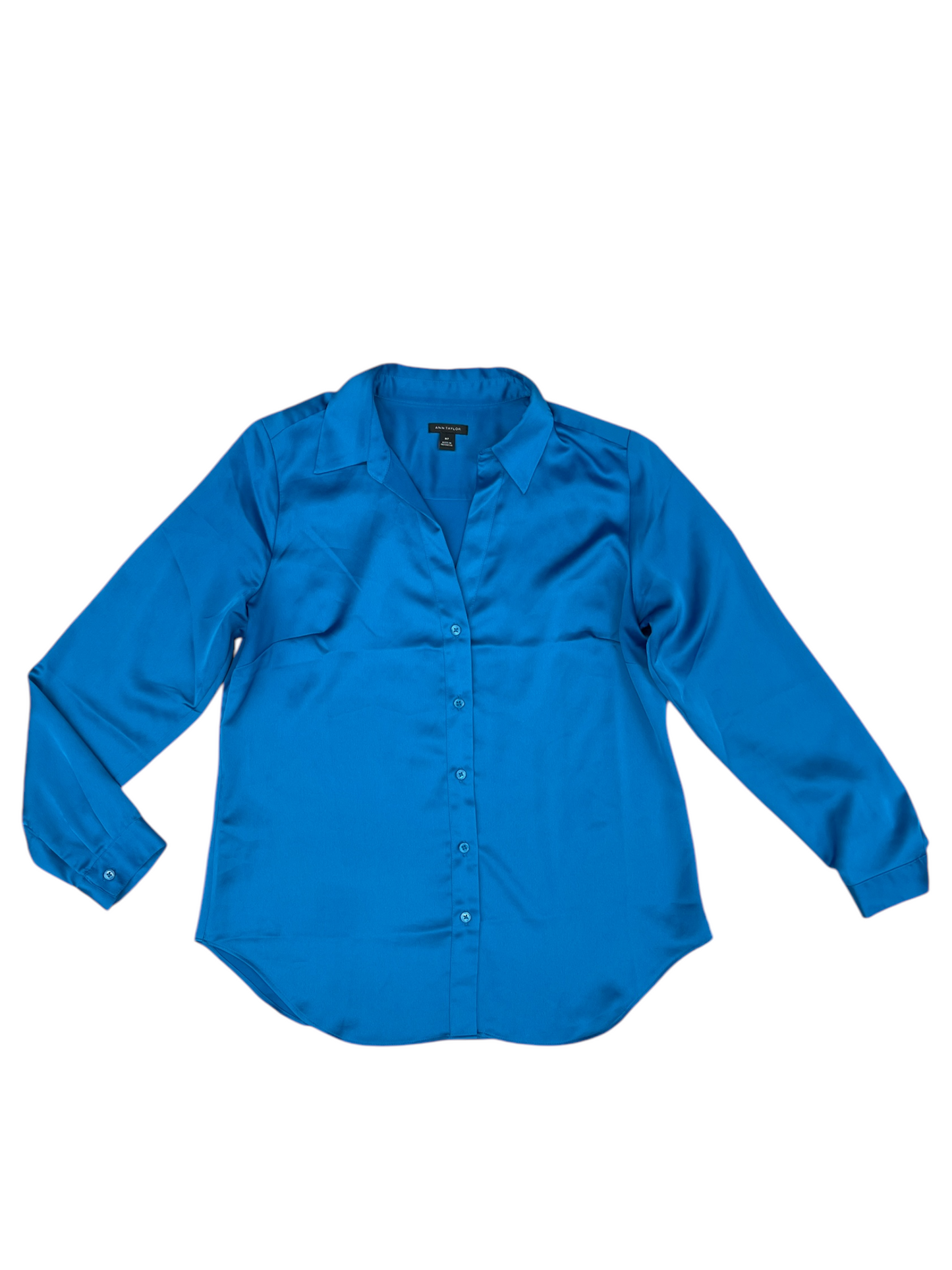 Top Long Sleeve By Ann Taylor In Blue, Size: Mp