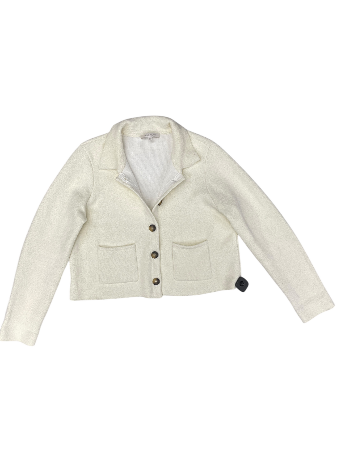 Sweater Cardigan By Favorite Daughter In Cream, Size: L