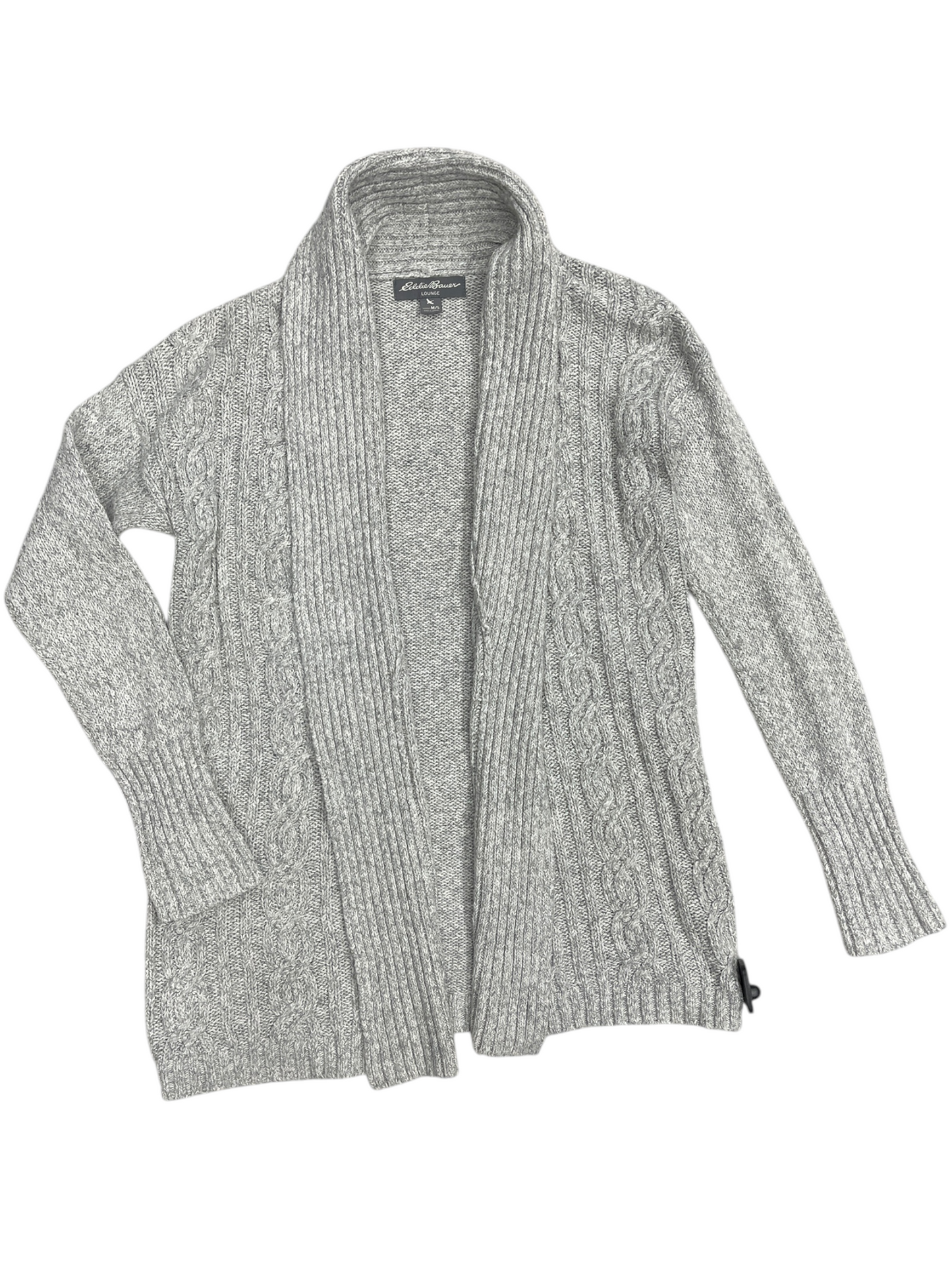 Sweater Cardigan By Eddie Bauer In Grey