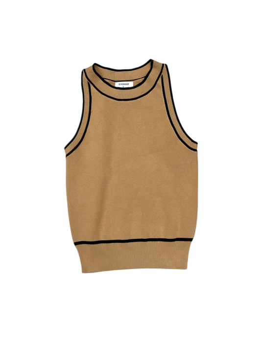 Top Sleeveless By THE WORKSHOP In Brown, Size: M