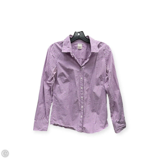 Top Long Sleeve By J. Crew In Checkered Pattern, Size: 2