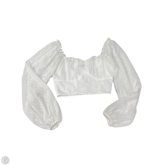 Top Long Sleeve By Shein In White, Size: Xs