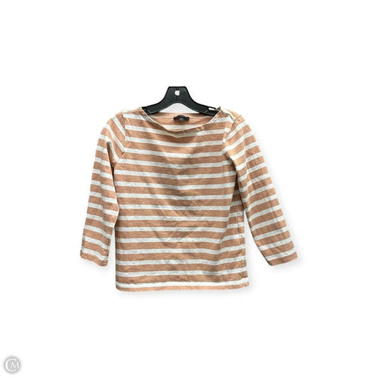 Top 3/4 Sleeve By J. Crew In Striped Pattern, Size: Xxs
