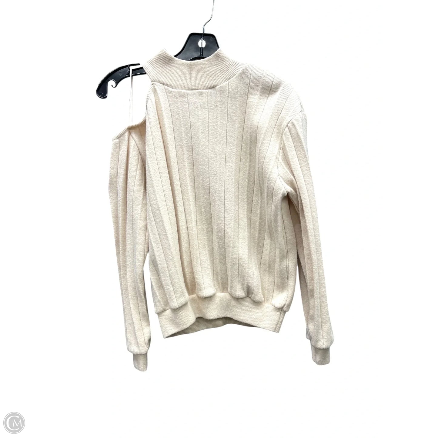 Top Long Sleeve By Zara In Cream, Size: S