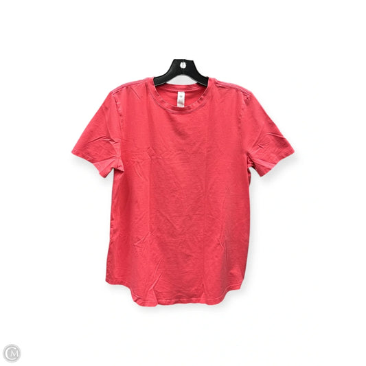 Athletic Top Short Sleeve By Lululemon In Coral, Size: 6