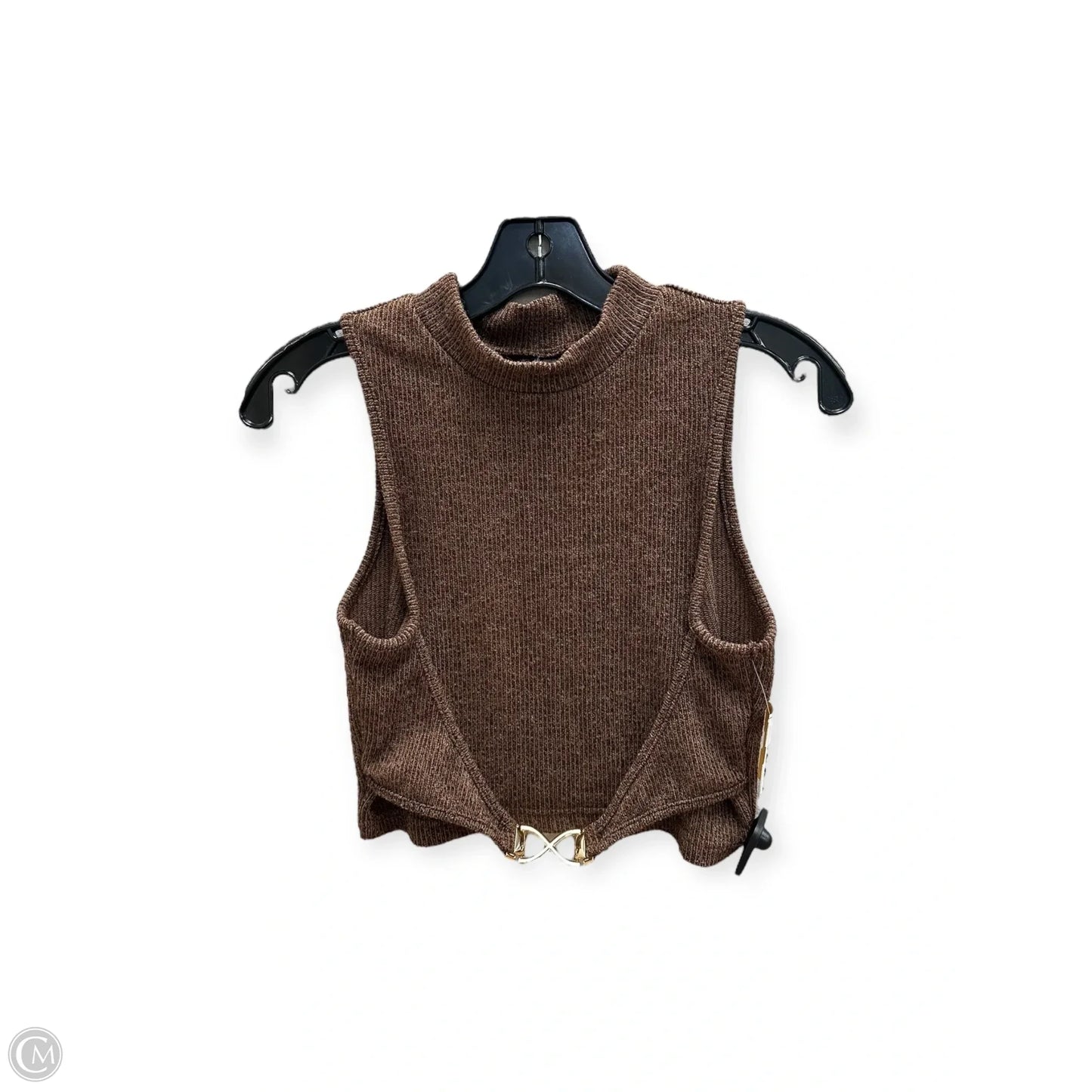 Top Sleeveless By Shein In Brown, Size: M