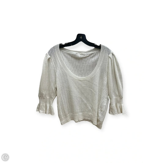 Top 3/4 Sleeve By Paige In Ivory, Size: M