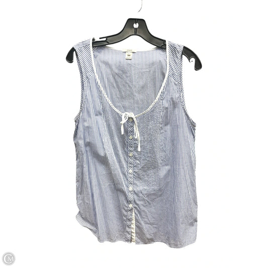 Top Sleeveless By J. Crew In Striped Pattern, Size: 10