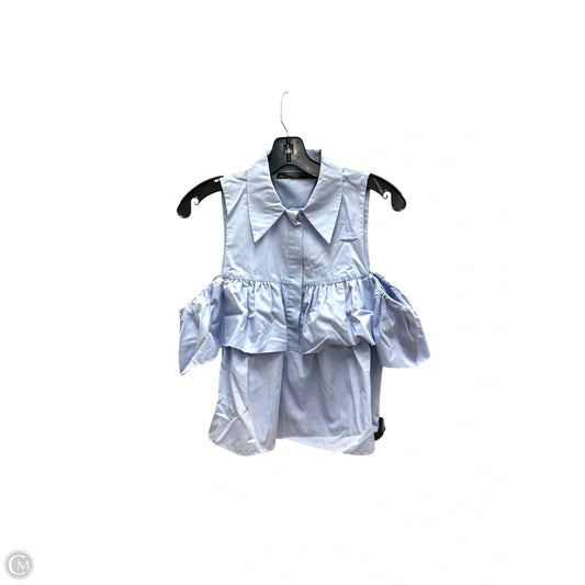 Top Short Sleeve By Zara In Blue, Size: Xs
