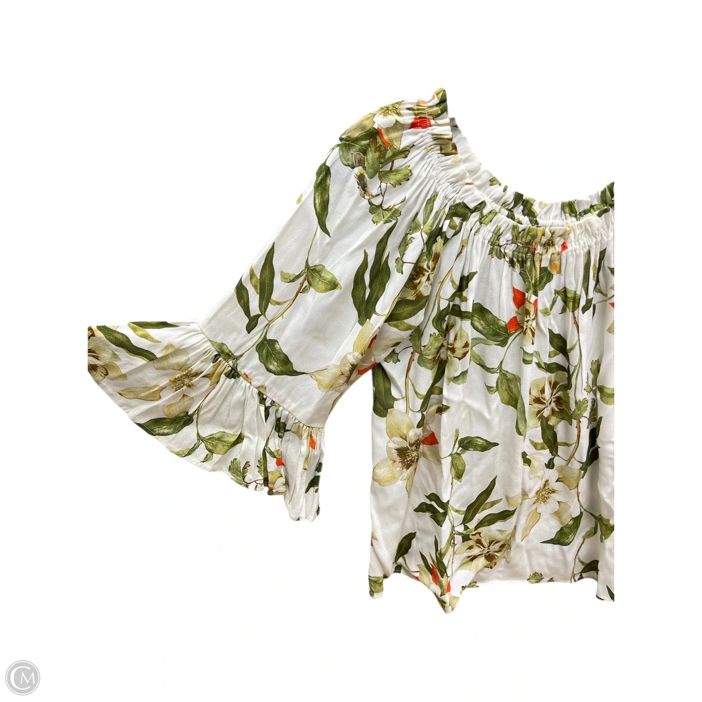 Top 3/4 Sleeve By Karen Kane In Tropical Print, Size: Xs