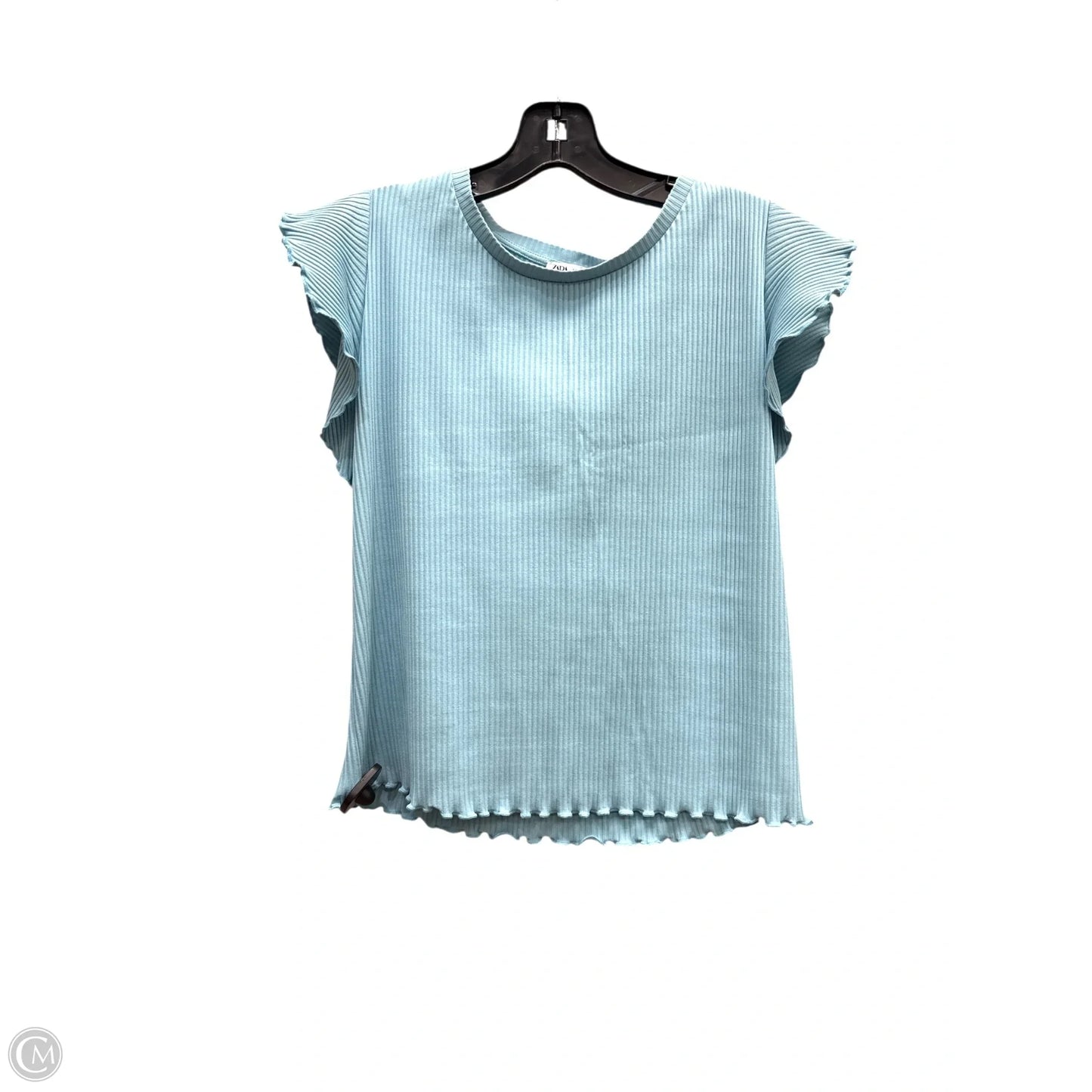 Top Sleeveless By Zara In Aqua, Size: L