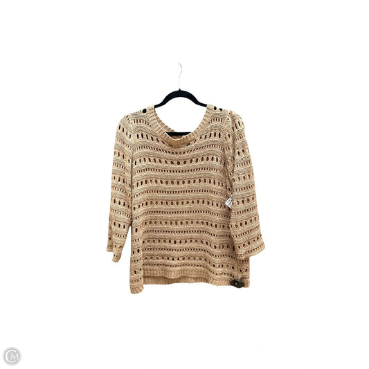 Sweater By Evolution In Brown, Size: L