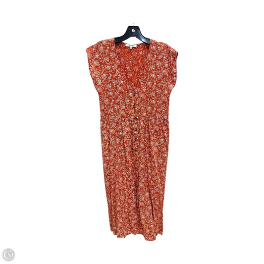 Dress Casual Maxi By Madewell In Orange, Size: Xxs