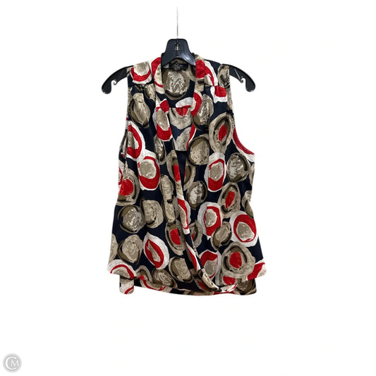 Top Sleeveless By Alfani In Black & Red, Size: 18