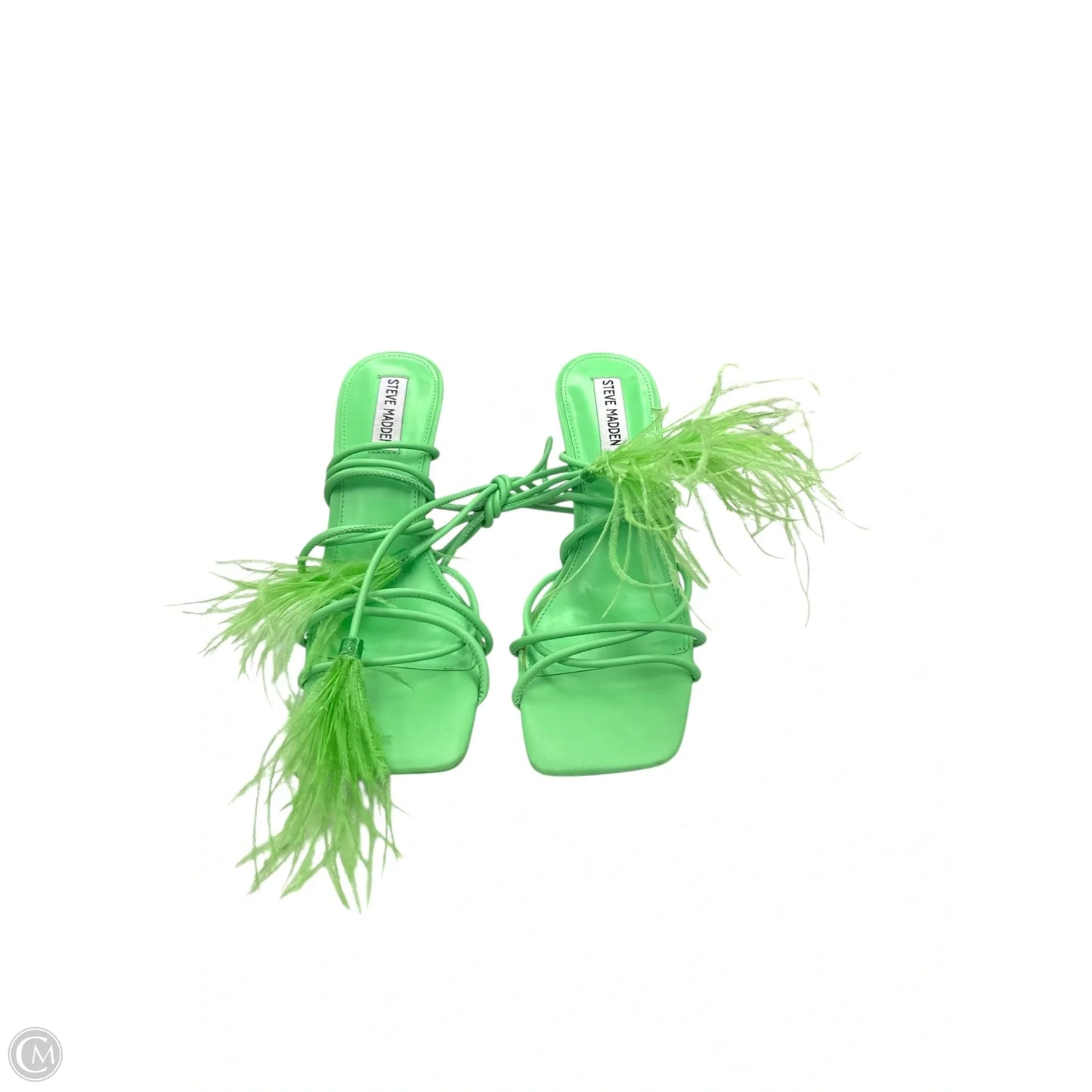 Sandals Heels Stiletto By Steve Madden In Green, Size: 9.5