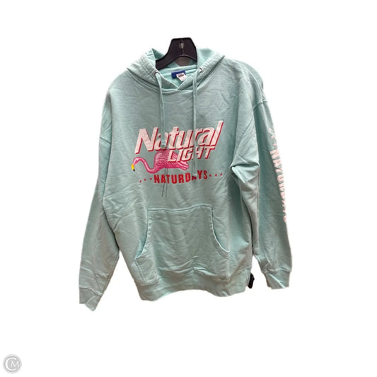 Sweatshirt Hoodie By Clothes Mentor In Aqua, Size: L