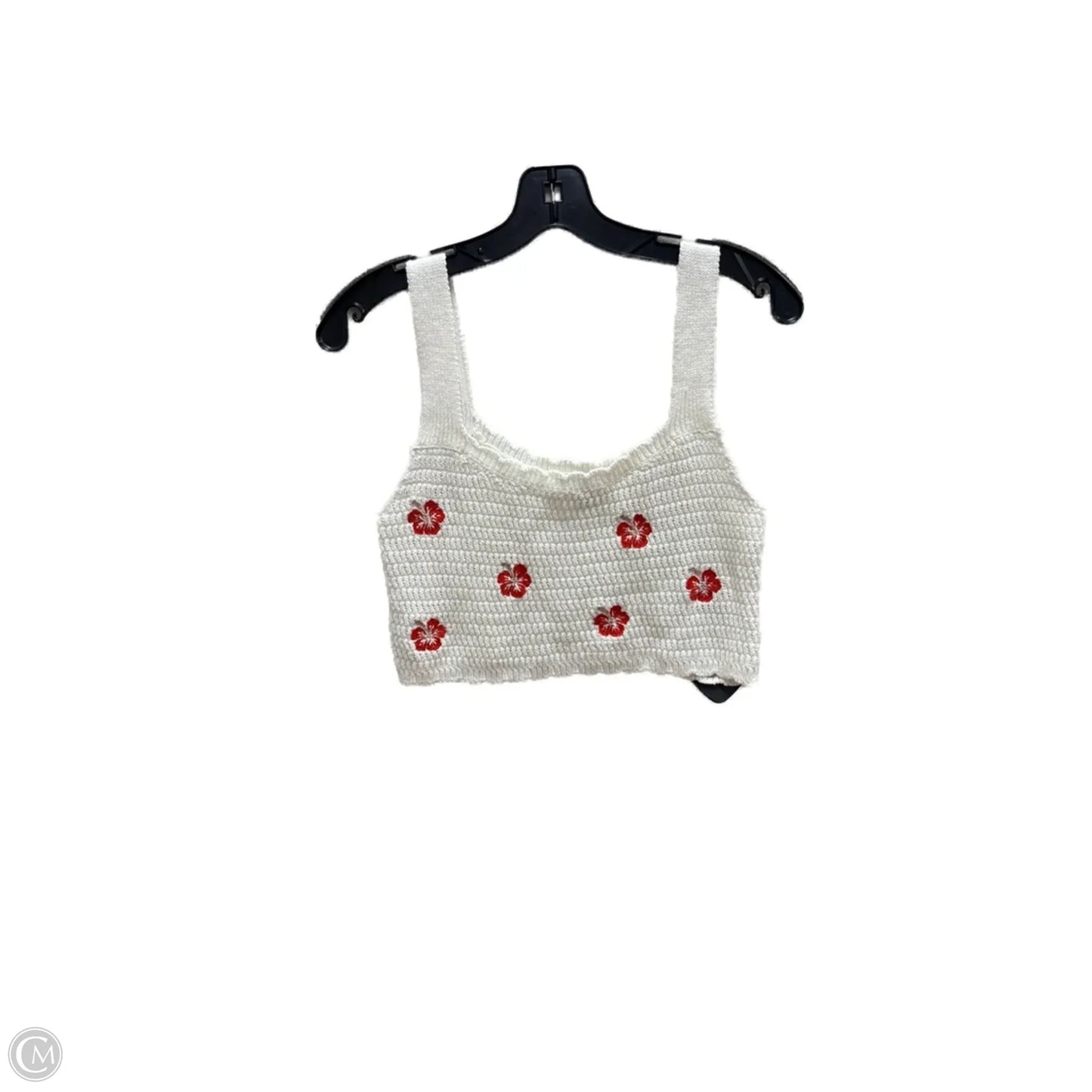 Top Sleeveless By Wild Fable In Red & White, Size: M